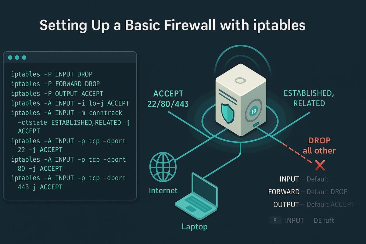 Setting Up a Basic Firewall with iptables