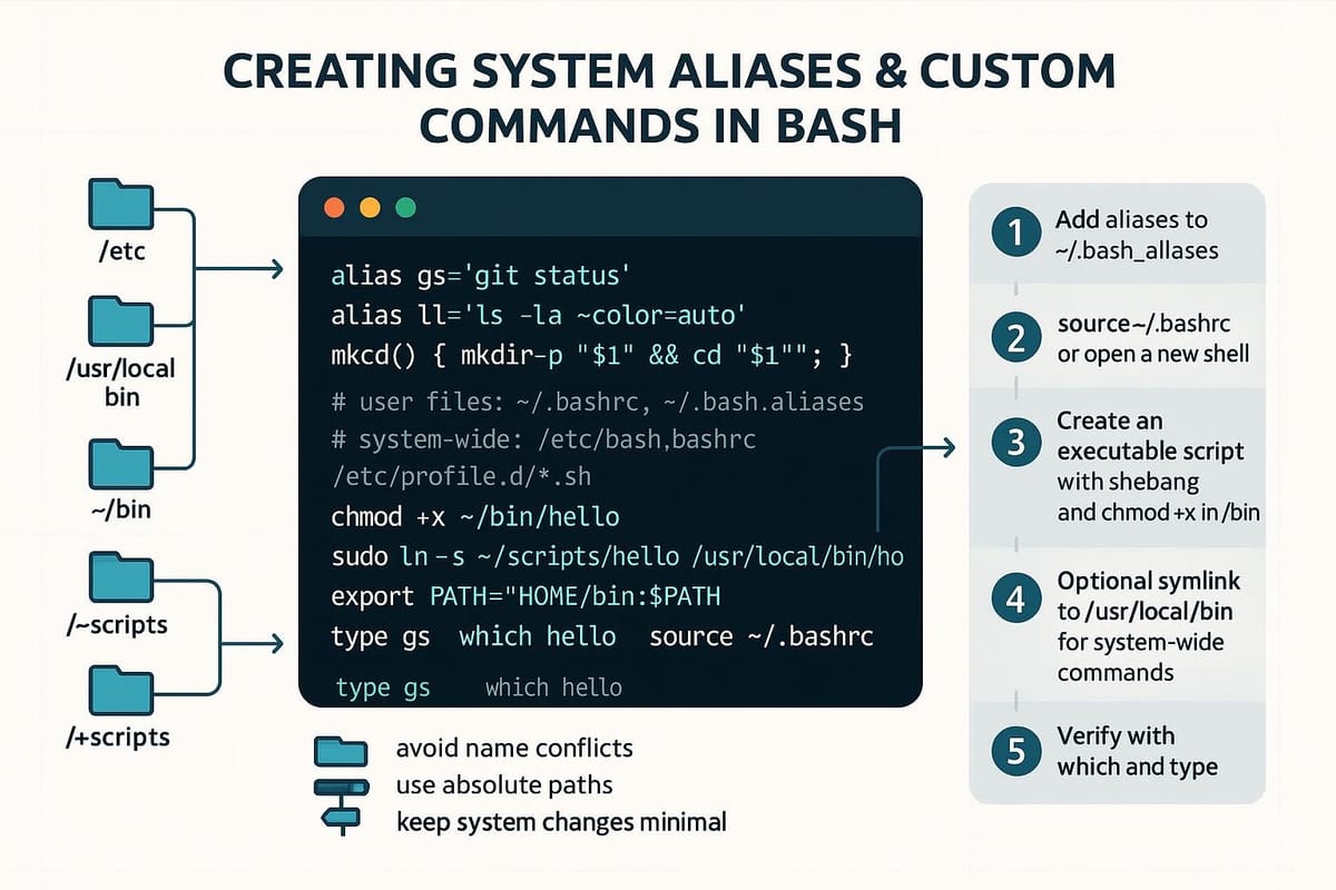 Creating System Aliases and Custom Commands in Bash