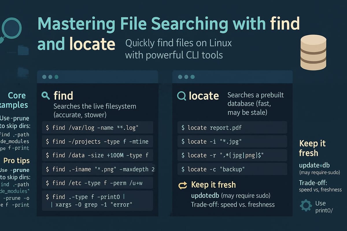 Mastering File Searching with find and locate