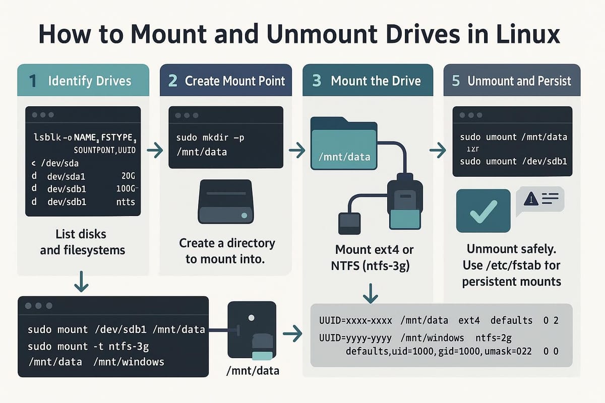 How to Mount and Unmount Drives in Linux