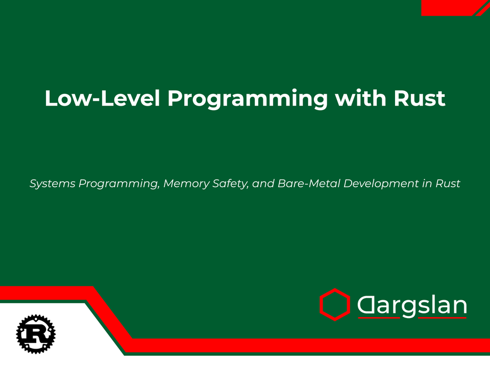 Book Review: Low-Level Programming with Rust