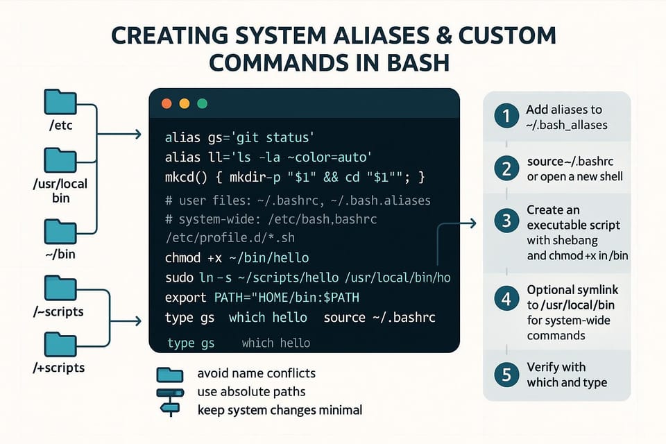 Creating System Aliases and Custom Commands in Bash