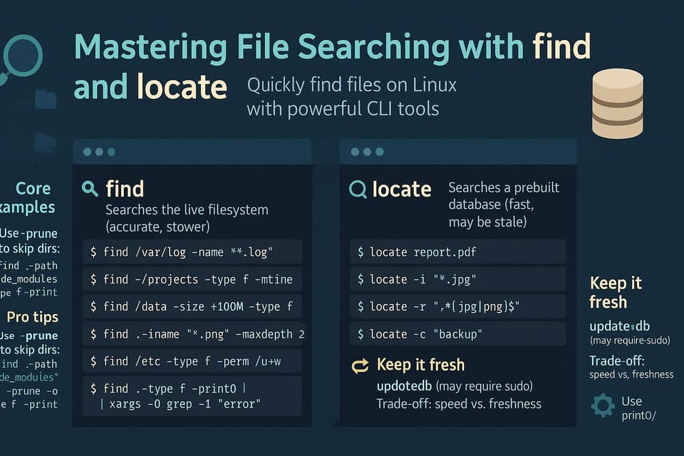 Mastering File Searching with find and locate