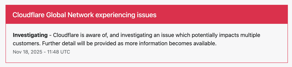 Massive Cloudflare Outage Causes Global Disruptions Across the Internet