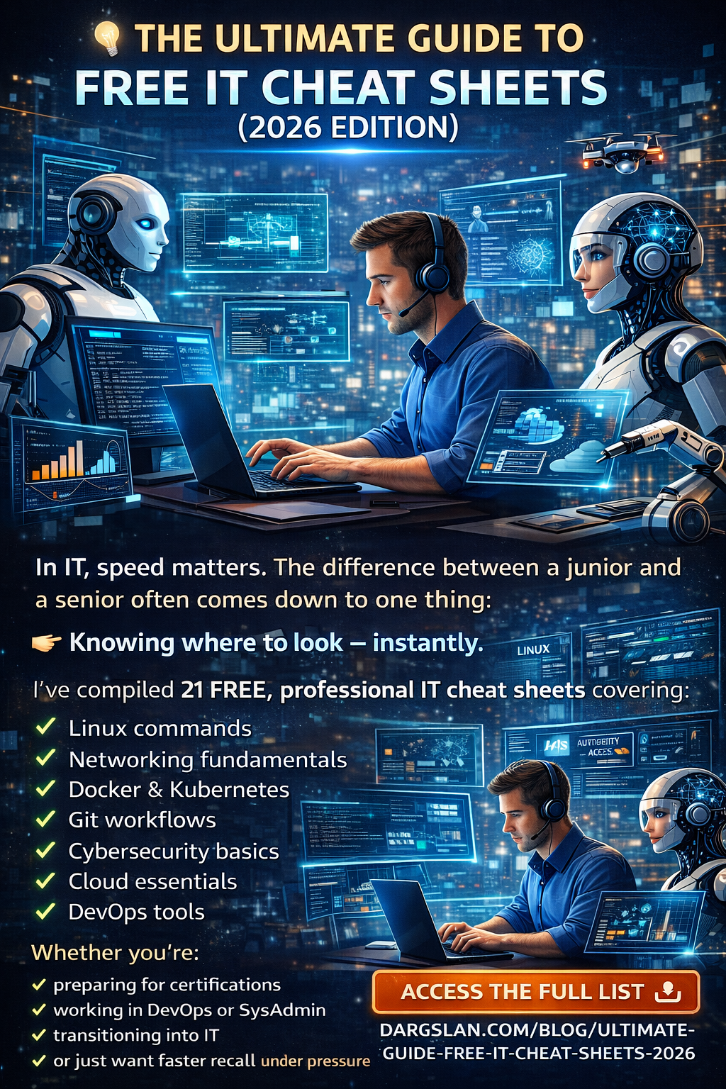 The Ultimate Guide to Free IT Cheat Sheets: 21 Professional PDF Quick References for 2026